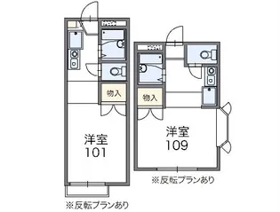 レオパレスFLORIAⅡ【104号室】の間取り