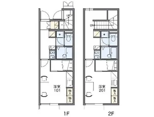 レオパレスヴェルシュ【203号室】の間取り