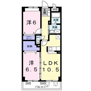 クラシオン Ⅰ【5階】の間取り