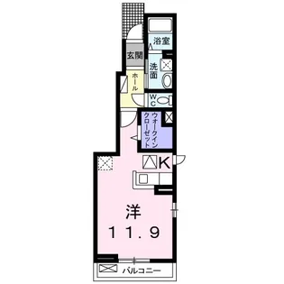 プライムコートハウスB【1階】の間取り