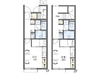 レオパレスPEARL Ⅰ【204号室】の間取り