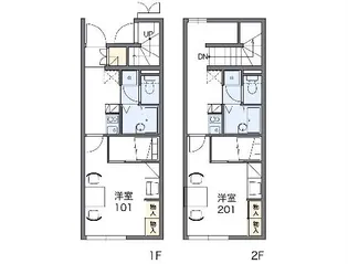レオパレス紫陽花【2階】の間取り