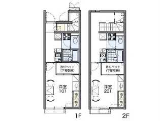 レオパレス新起【205号室】の間取り