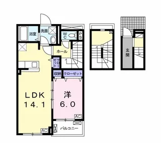 ルノン【3階】の間取り