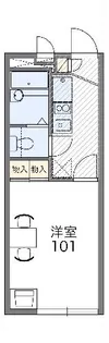 レオパレスラパン【1階】の間取り