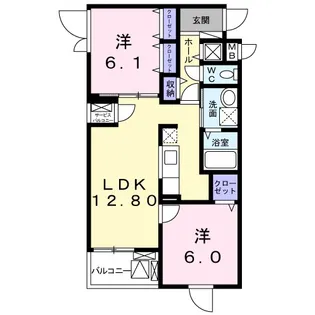 パーク サイド 淡墨【4階】の間取り