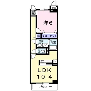 ローズパティオ【3階】の間取り