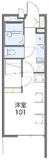 レオパレス三河豊田【406号室】の間取り