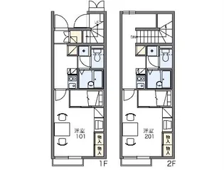 レオパレスカスティージョ天良【106号室】の間取り