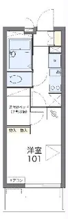 レオパレスウイング元城A【204号室】の間取り