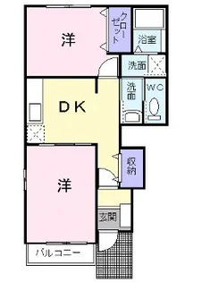 パルク・アンソレイエB【1階】の間取り