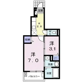 ウィスタリア【1階】の間取り