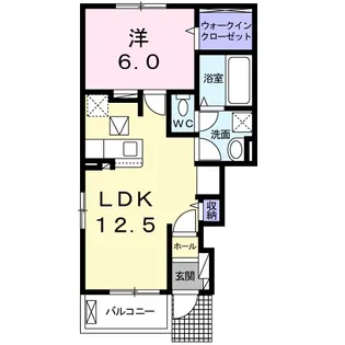 ラ フェリーチェ B【1階】の間取り