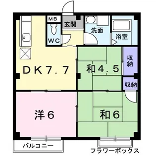 エルディム蔀2【2階】の間取り
