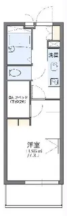 レオパレスCREST【403号室】の間取り