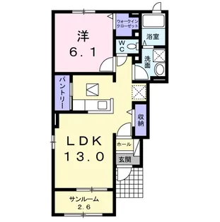 アヴニール・シュマンA【1階】の間取り