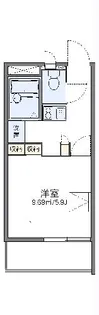 レオパレスカサベルテ【201号室】の間取り