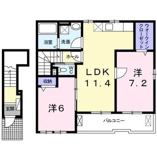ラ・メール A【202号室】の間取り