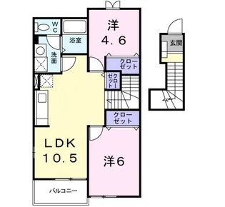 エムソプラ【2階】の間取り