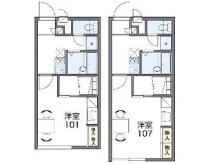 レオパレスグローリア【108号室】の間取り