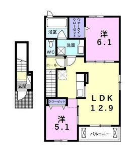 カーサルピナスA【2階】の間取り