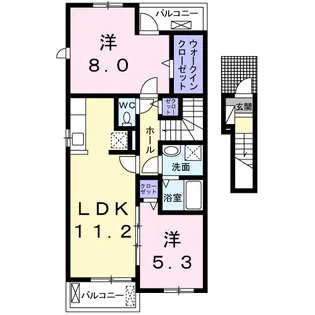 LIEN Ⅱ【2階】の間取り