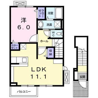 スプリングフィルズ【2階】の間取り