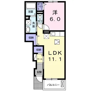 サンフル ブローテ【1階】の間取り