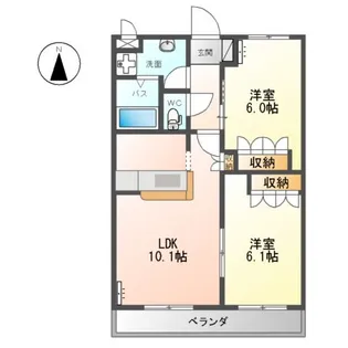 フォル・フリーデ【2階】の間取り