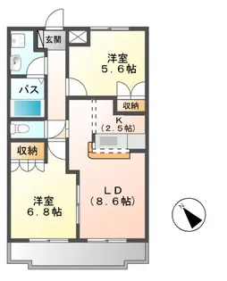 サンプロニティ Y.G【1階】の間取り
