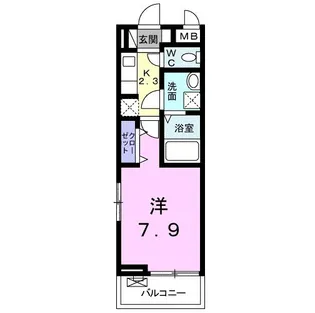 ヴァモス【2階】の間取り