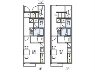 レオパレスグランシャリオ【103号室】の間取り