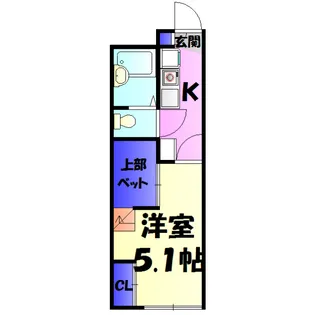 レオパレスグリーンヒル【204号室】の間取り
