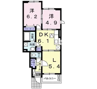 サニー ヒル A館【1階】の間取り