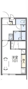 レオパレスK【1階】の間取り