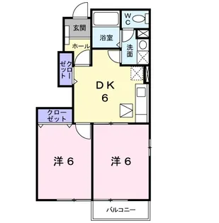 シャン・ド・フルールⅧ【1階】の間取り