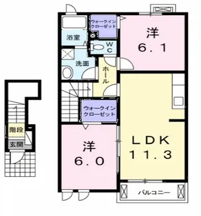 エクセレント ガーデン 雅Ⅰ【2階】の間取り