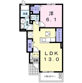 アイリン タウン C【1階】の間取り