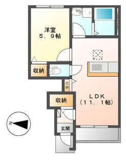 カナン【1階】の間取り