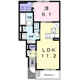 ジェルメⅧ【1階】の間取り