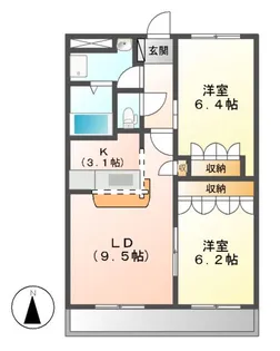 サン・プランドール【3階】の間取り
