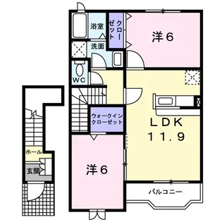 カノンⅡ【2階】の間取り