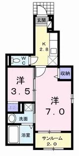 プラティーヌ Ⅱ【1階】の間取り