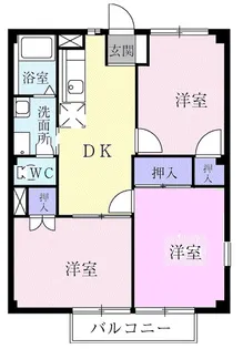 ミクロコスモスB【2階】の間取り