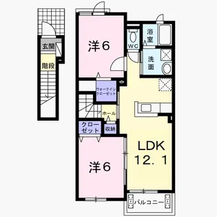 B.F.N 旭Ⅱ【2階】の間取り