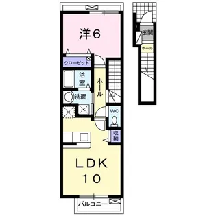 プラシード − エム【2階】の間取り