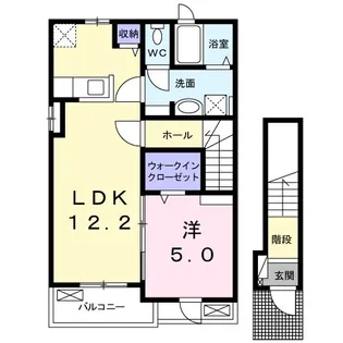 メゾンドルピナス【2階】の間取り