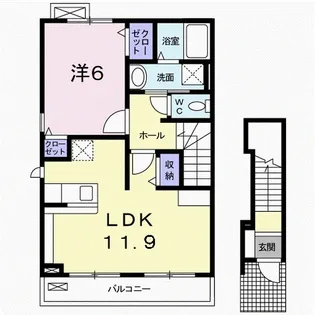 ヴィオラ カーサ A【2階】の間取り