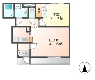 シャルマンコート A【1階】の間取り