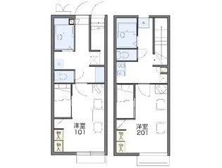 レオパレスさくら【202号室】の間取り